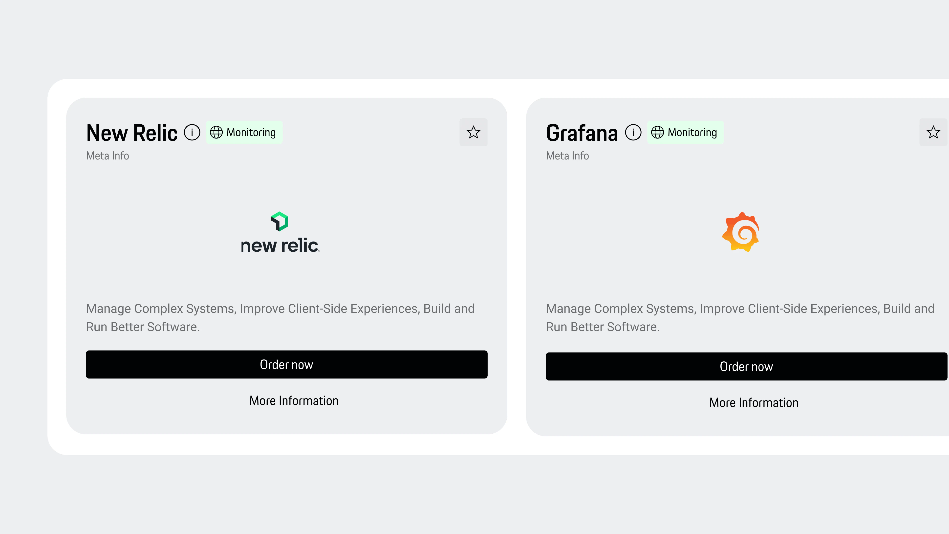 Two Porsche cards sharing one structure for title, metadata, content and actions