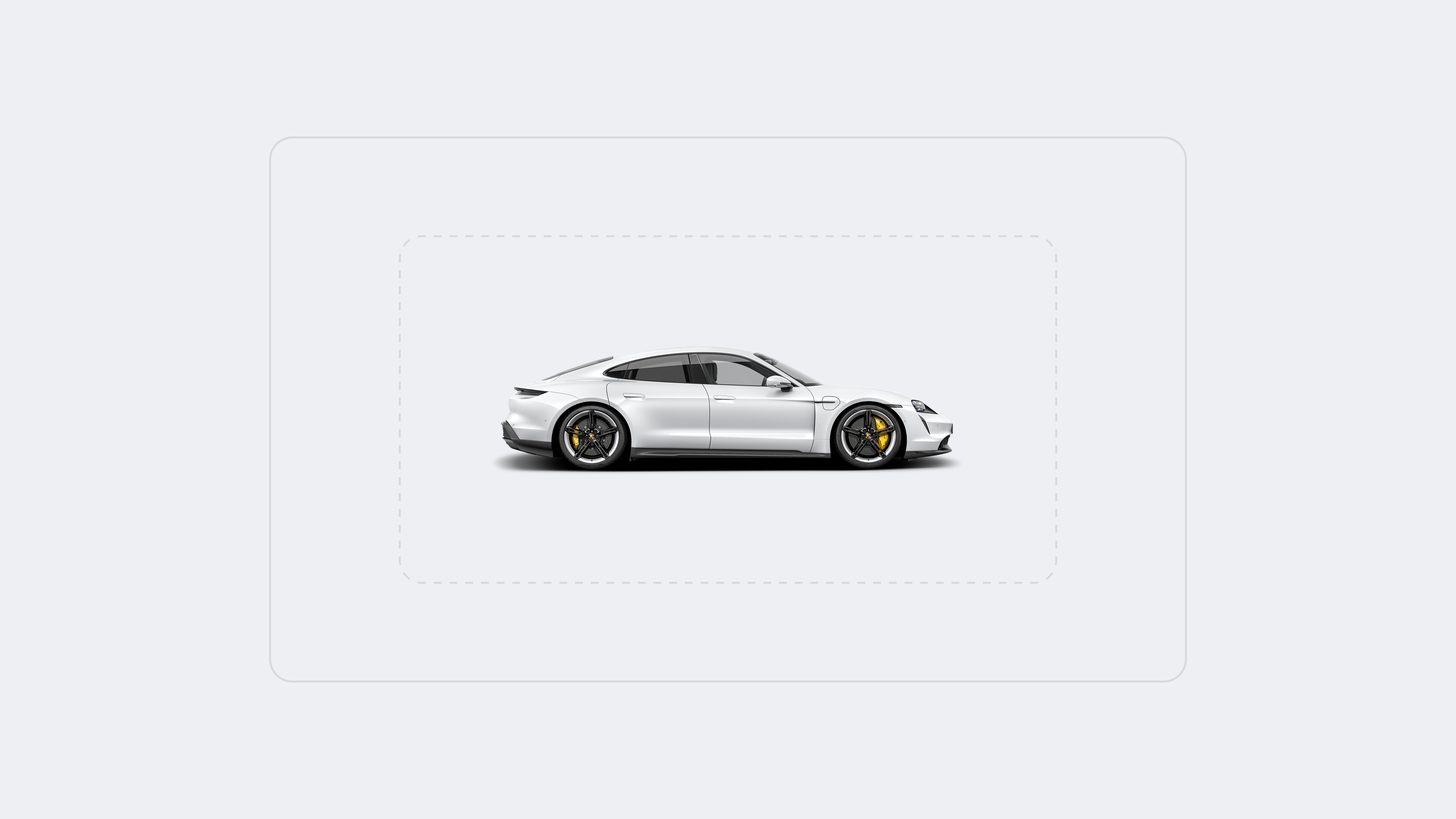 A Porsche vehicle surrounded by nested spacing boundaries