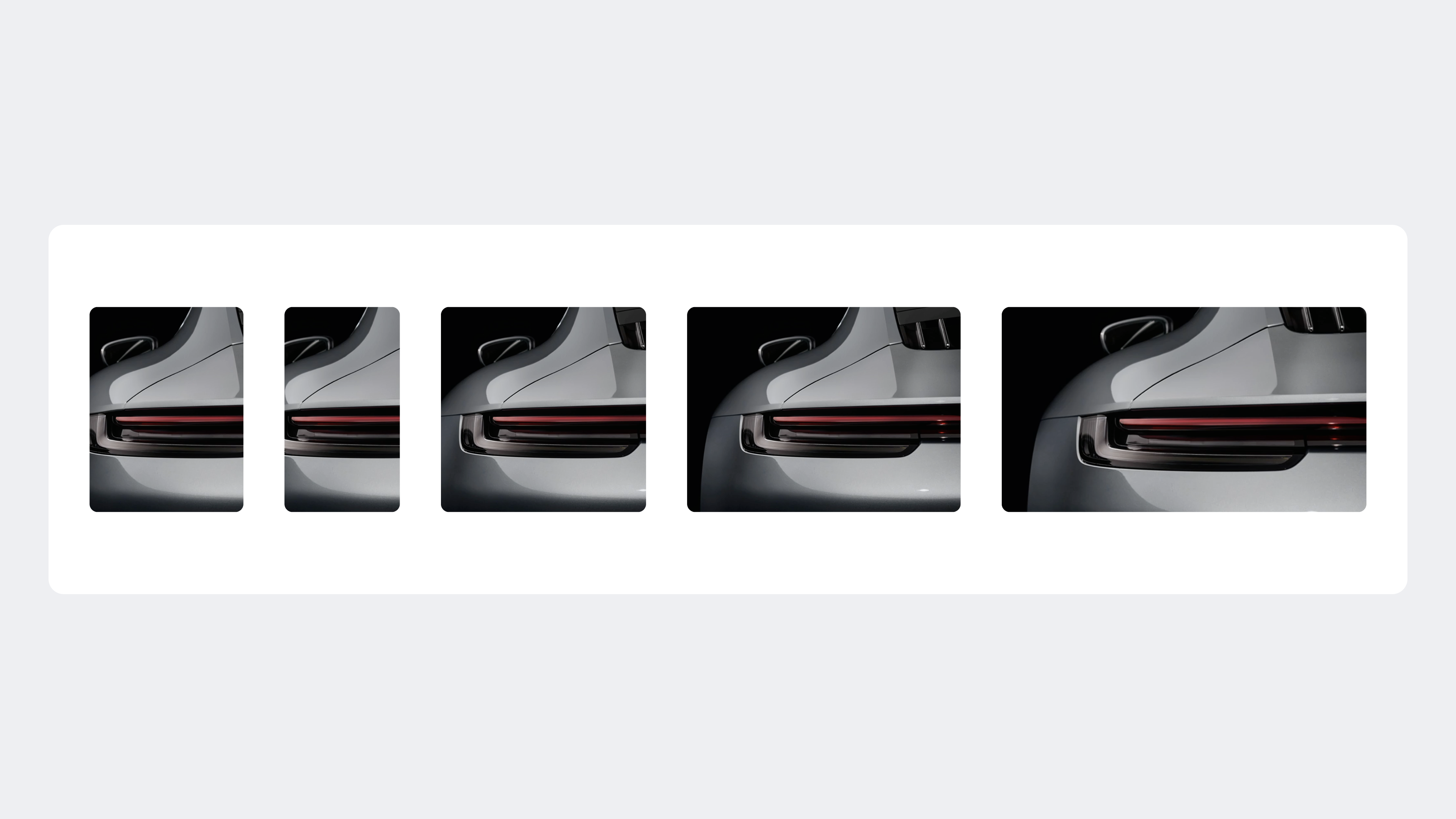 One vehicle image consistently cropped across portrait, square and landscape aspect ratios